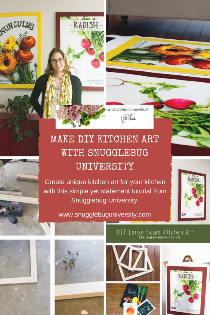 snugglebug university diy kitchen art tutorial 