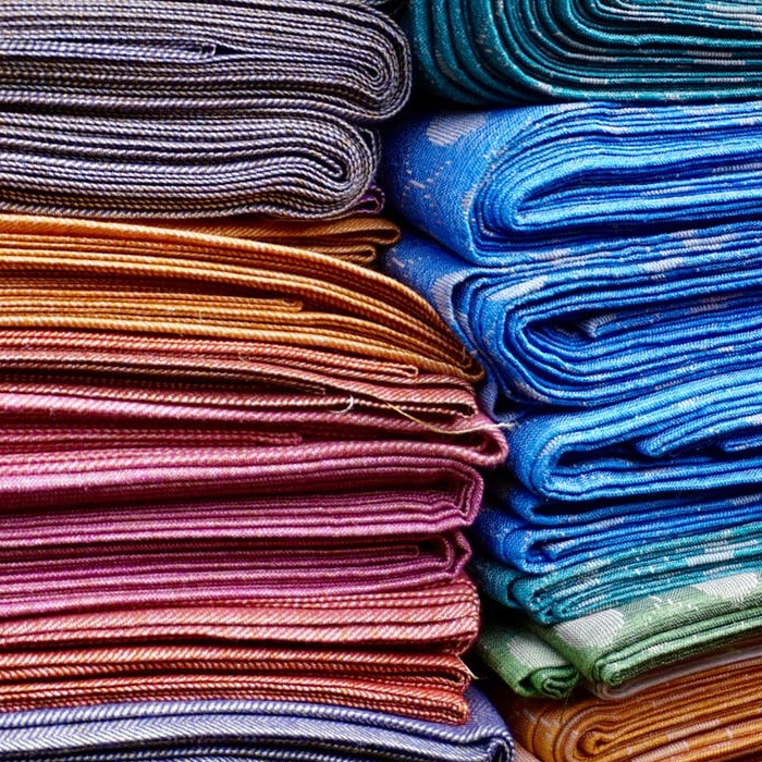 dyed calico fabric