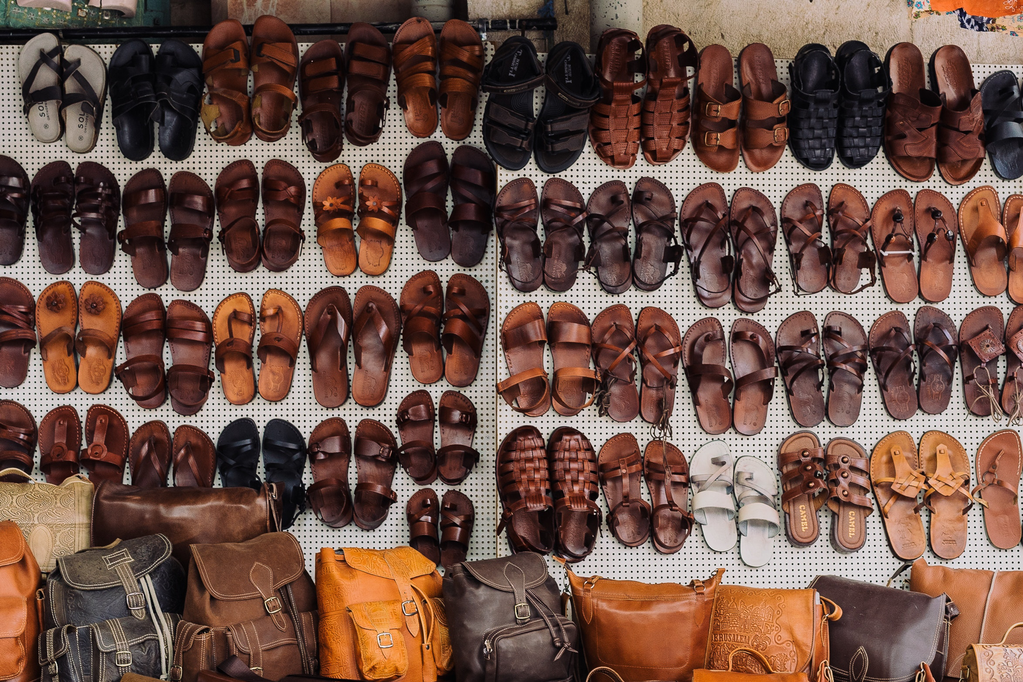 leather bags and shoes