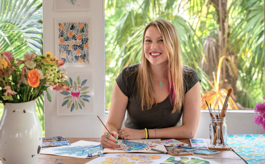 Cat in her studio