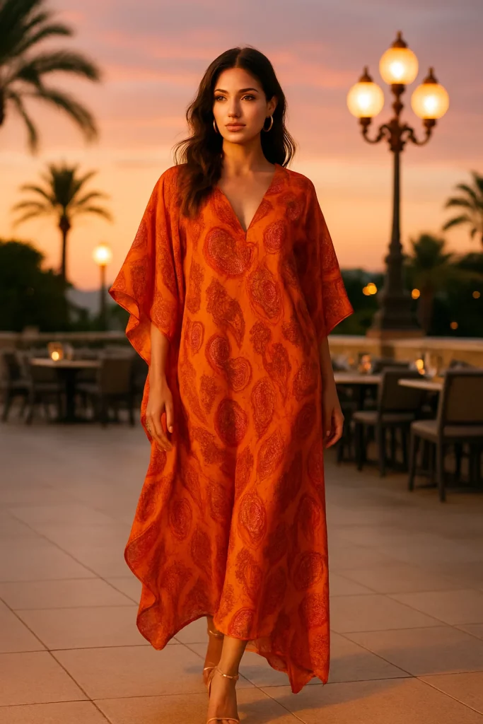 glamorous kaftan at night